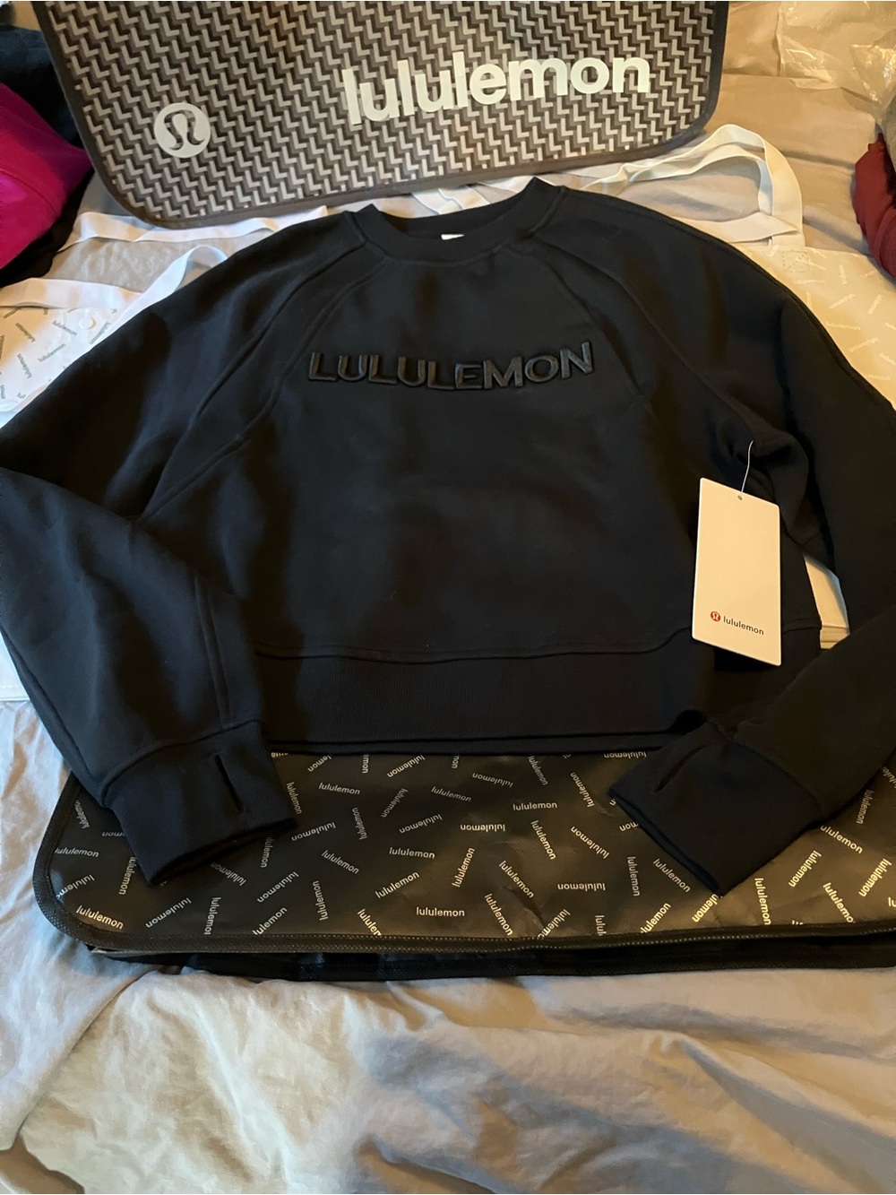 NWT Lululemon Scuba Oversized Pullover, XS/S, BLACK